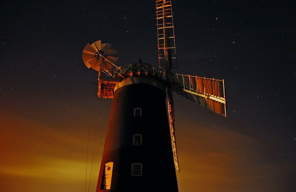 Mühle in einer Sternennacht von x-1 