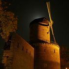 Mühle in Kempen bei Nacht