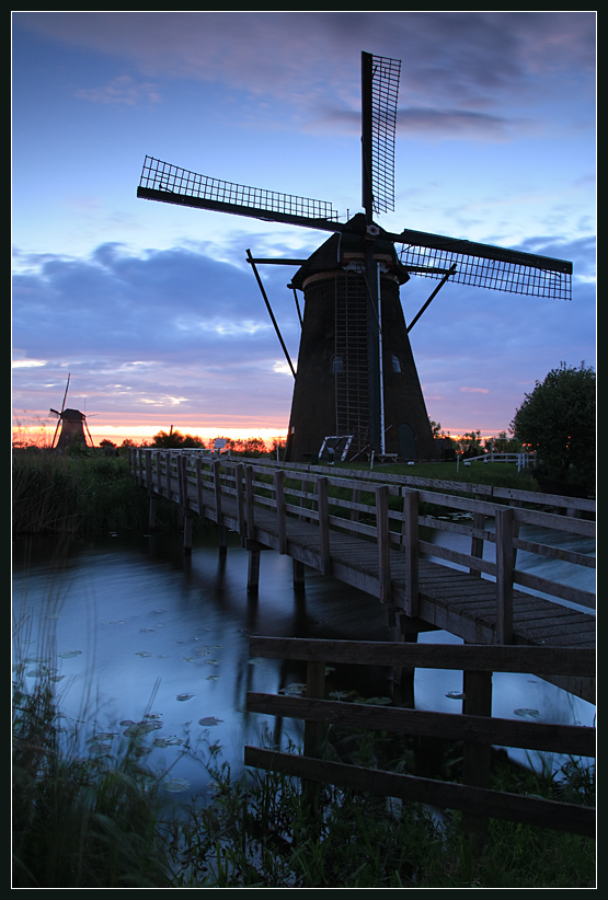 Mühlen von Kinderdijk am Morgen 2