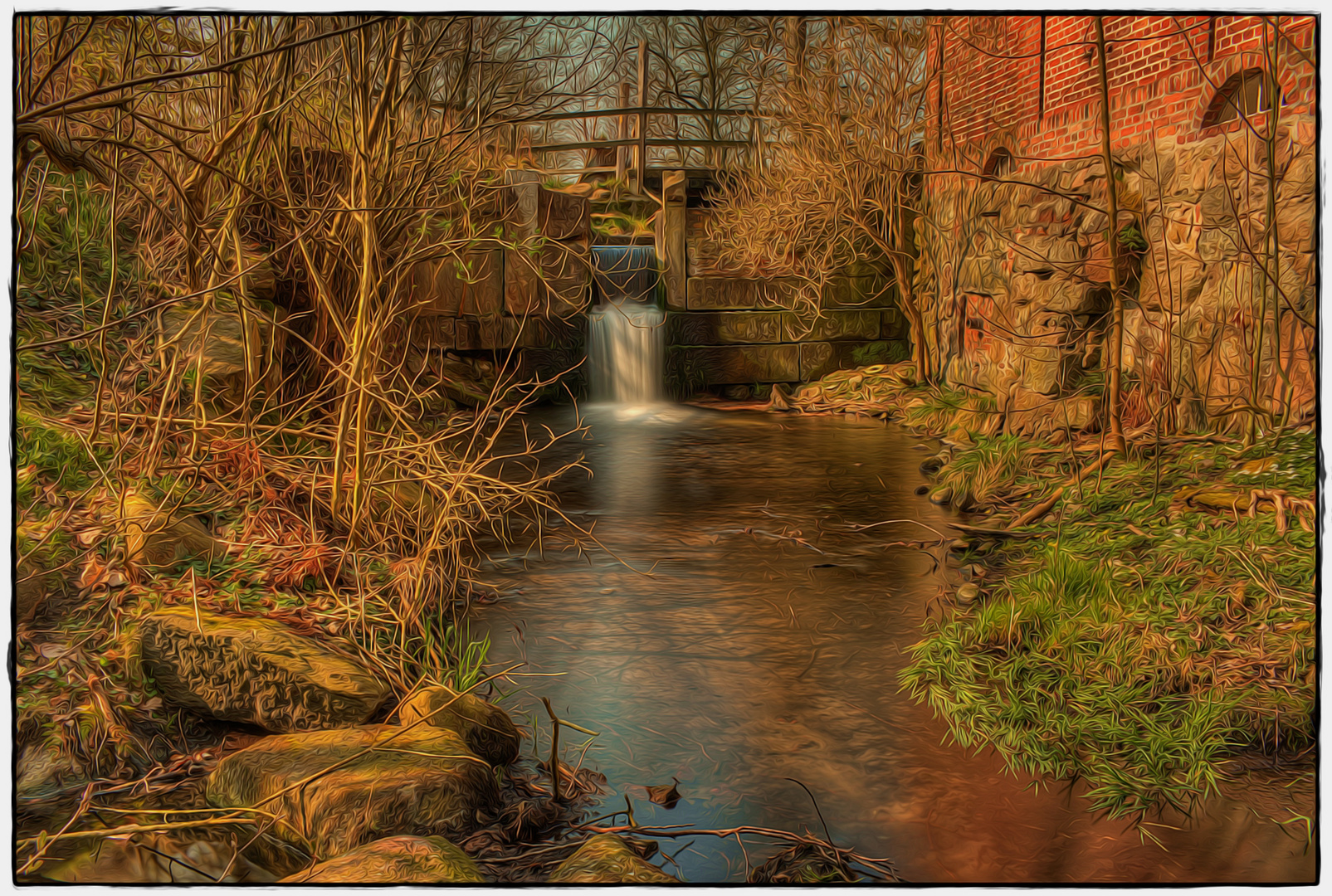 Mühlenbach mit Ölfilter