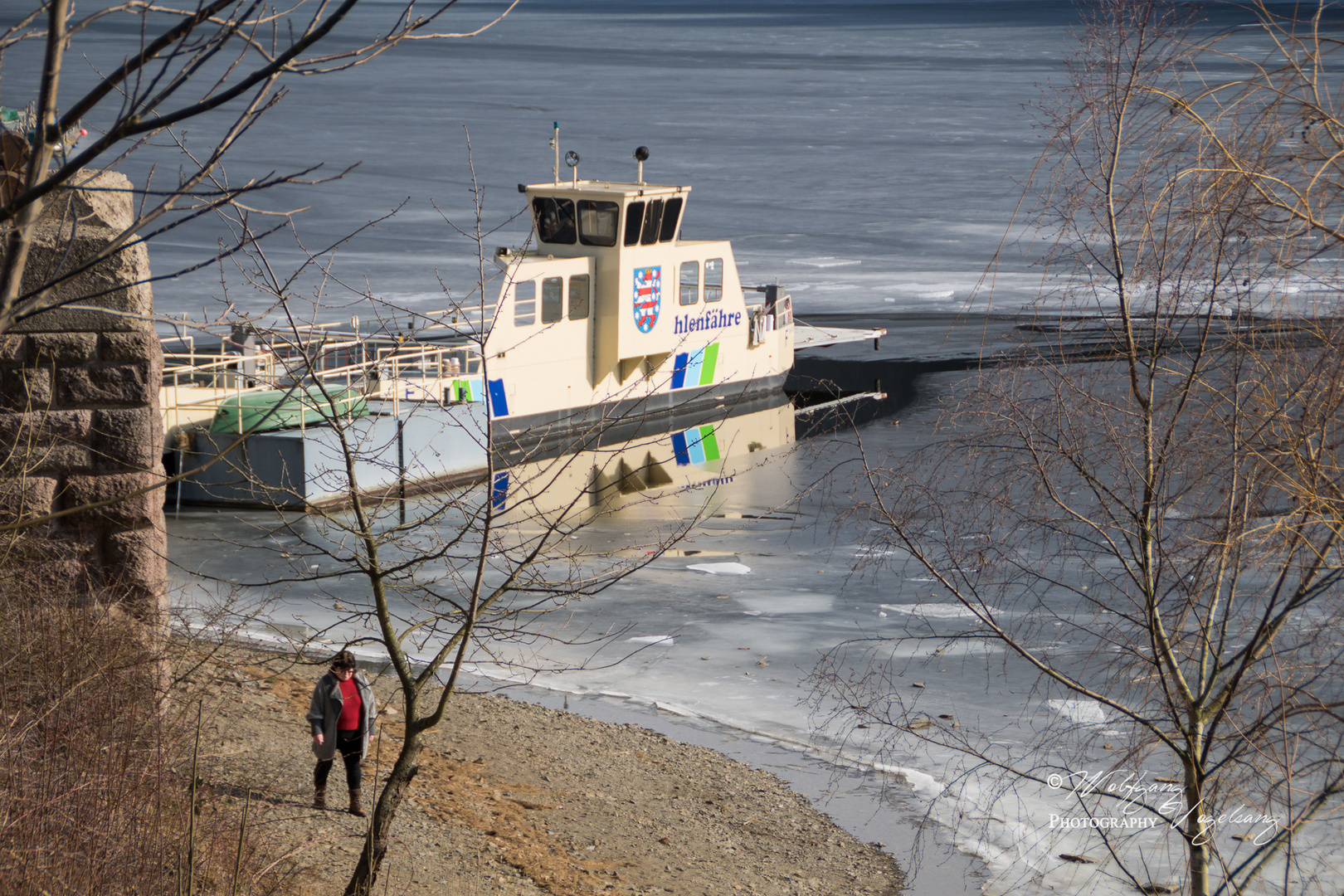 Mühlenfähre im Winterschlaf