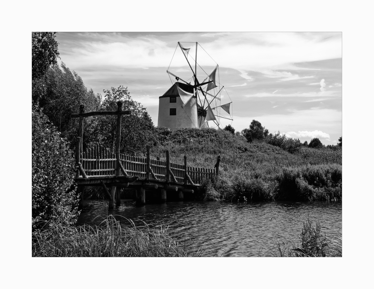 Mühlenmuseum - Gifhorn " Blick auf die Portugiesische Windmühle Algarve "