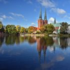  Mühlenteich und Dom in Lübeck....