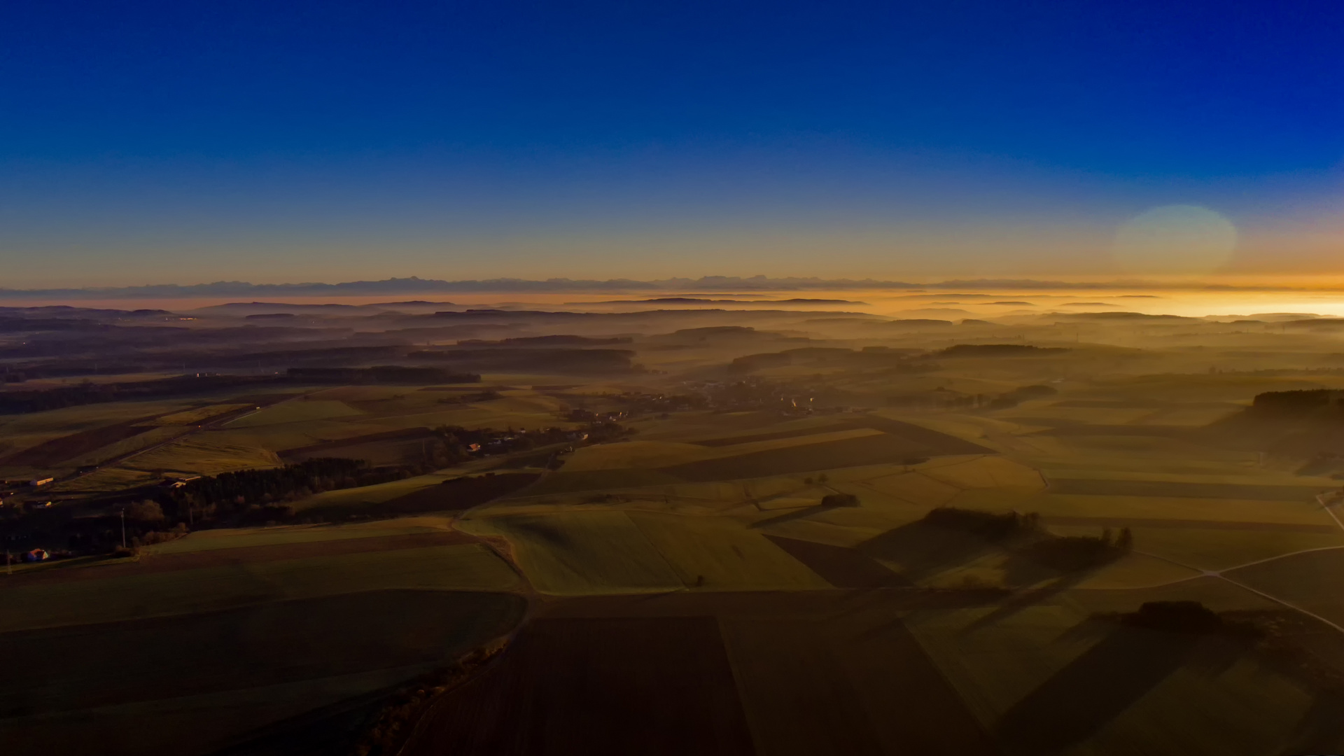 Mühlingen Blick auf die Alpen 300 Meter Höhe