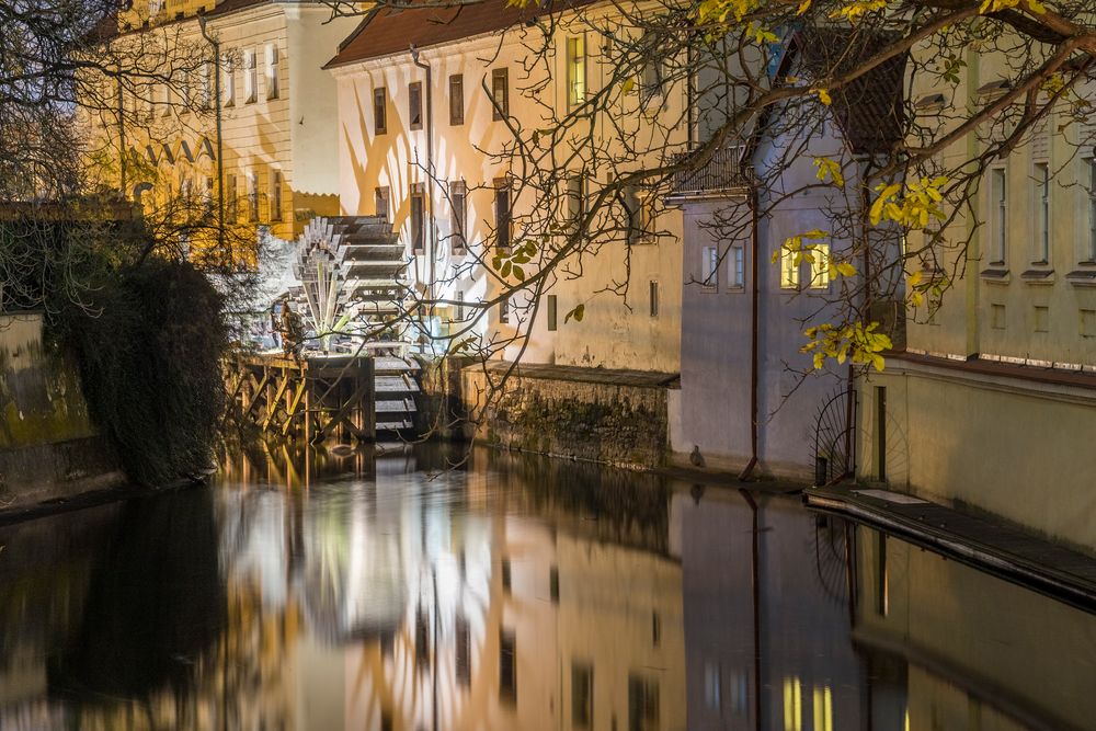 Mühlrad am Abend