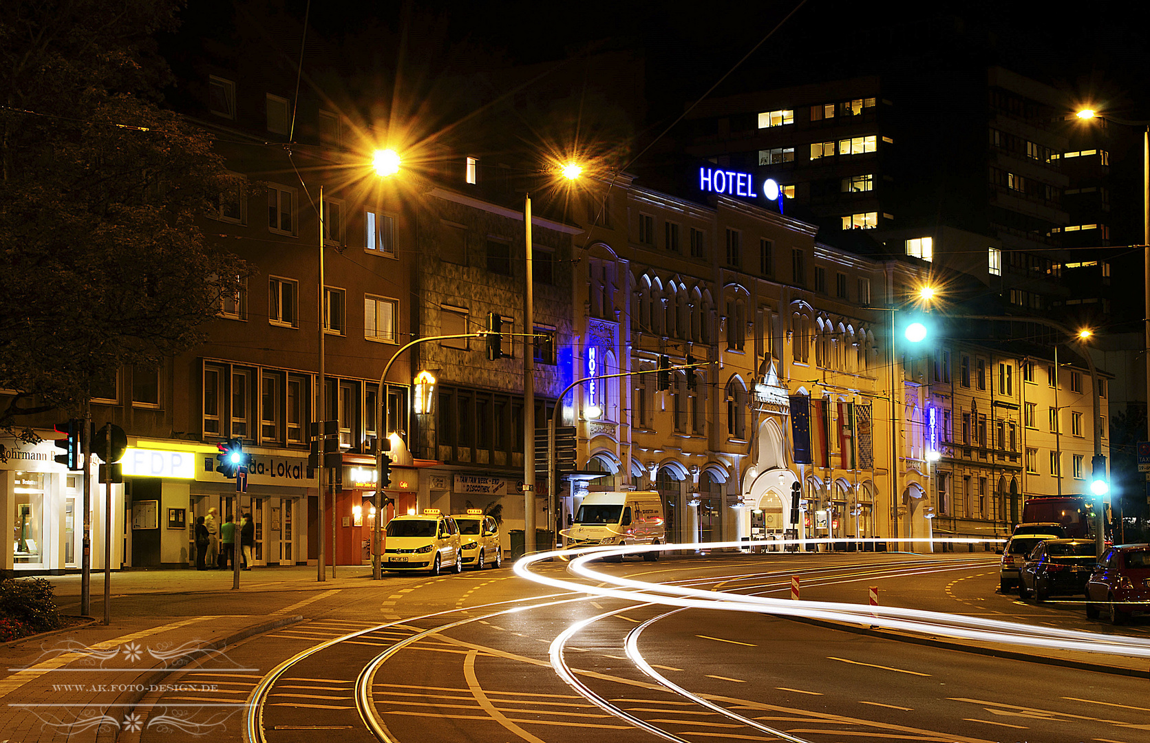 Mülheim an der Ruhr bei Nacht