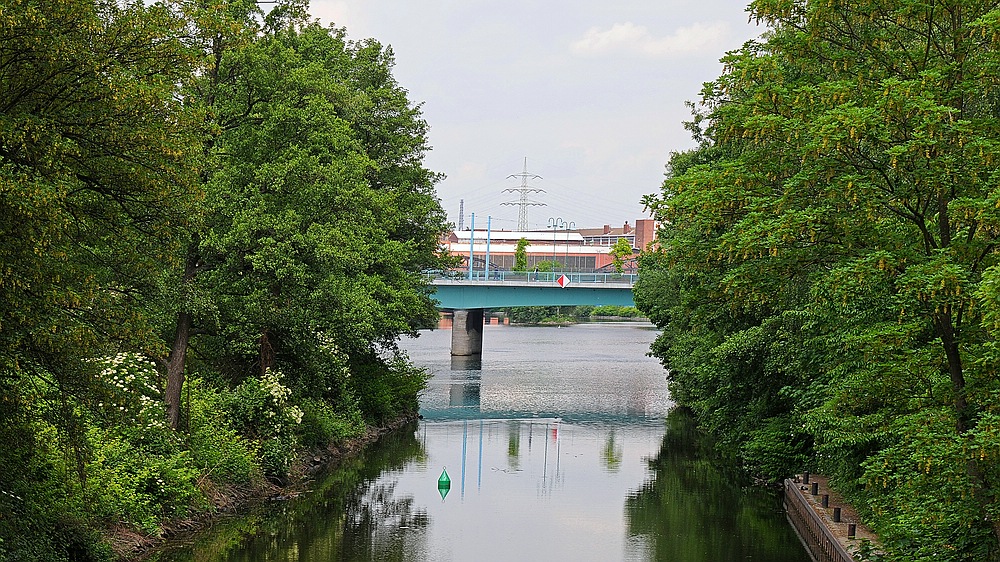 Mülheim an der Ruhr / Schleusenkanal vom Wasserbahnhof zur Ruhr