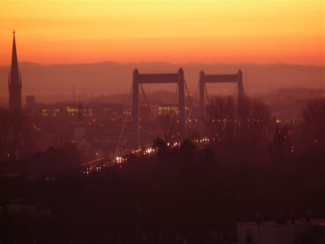 Mülheimer Brücke Sonnenaufgang