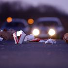 Müll auf einem McDonald's Parkplatz in Marburg