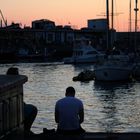 muelle deportivo y pesquero conviviendo