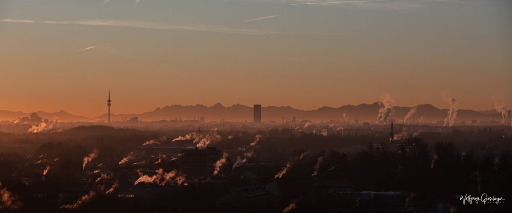 München bei Sonneaufgang