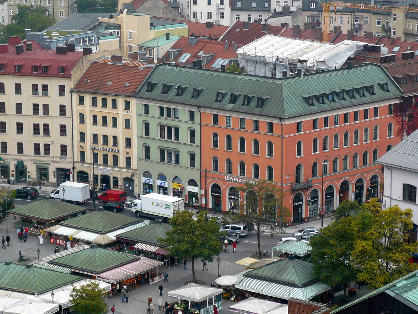 München - Blick v. St. Peter auf Viktualienmarkt