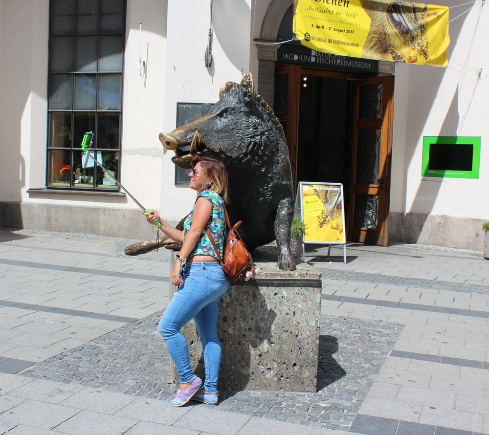 München Fußgängerzone - Selfie Erinnerung