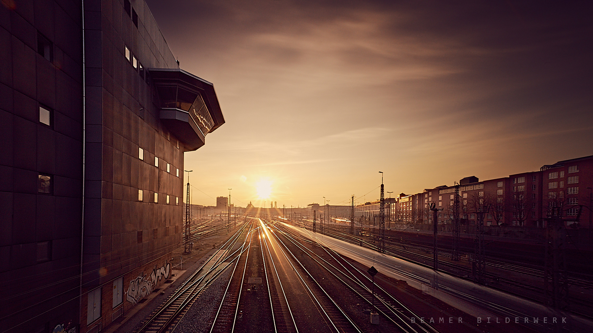 München Hbf Sonnenaufgang