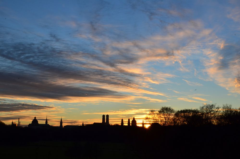 München im Sonnenuntergang