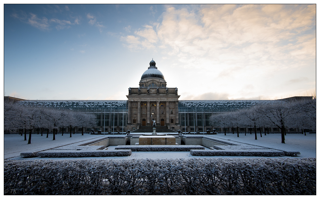 München im Winter - hier die Staatskanzlei...