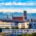 München mit Alpen