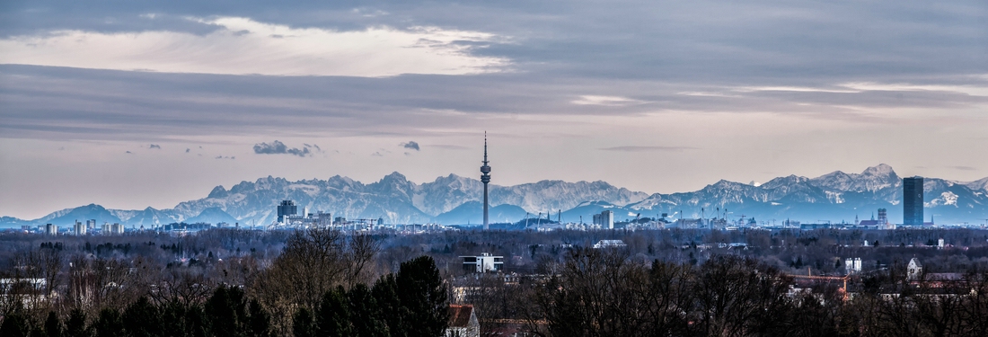 München mit Föhnblick