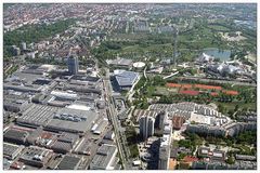 München mit Olympiaturm von oben