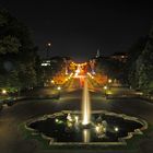 München - Nächtlicher Blick vom Friedensengel in Richtung Innenstadt