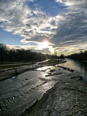 München, Winter an der Isar