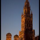 Münchner Rathaus und Frauenkirche