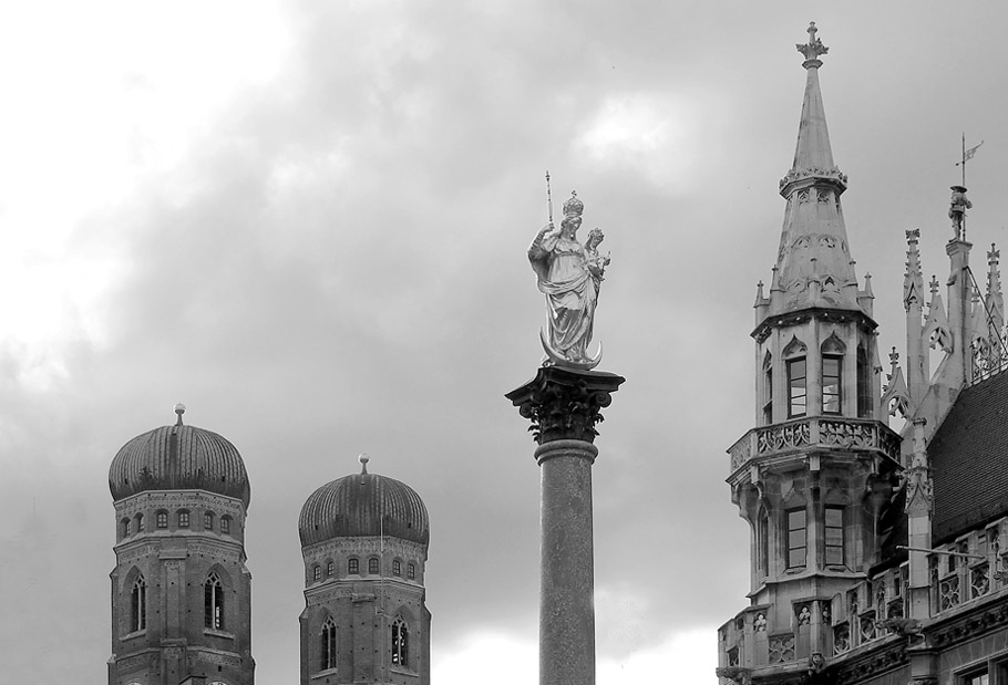 Münchner Skyline - Querformat