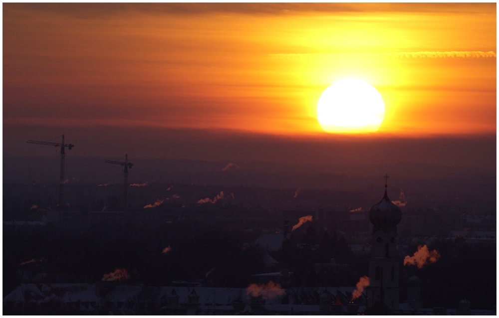 Münchner Sonnenuntergang