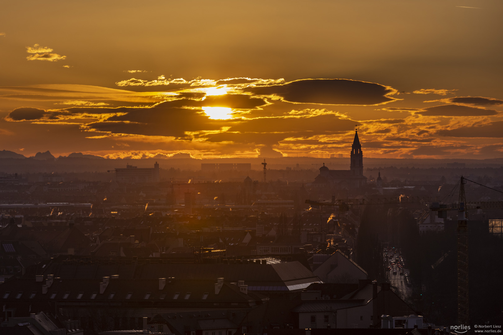 Münchner Sonnenuntergang