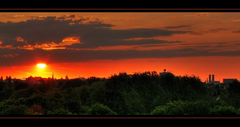 Münchner Sonnenuntergang