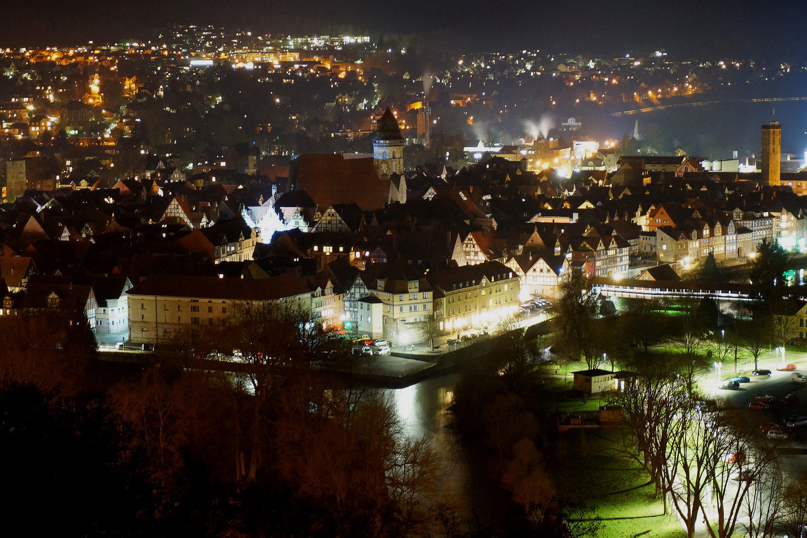 Münden bai Nacht