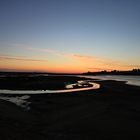 Mündung des Douro bei Porto beim Sonnenuntergang