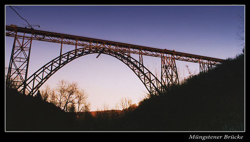 Müngstener Brücke am Abend