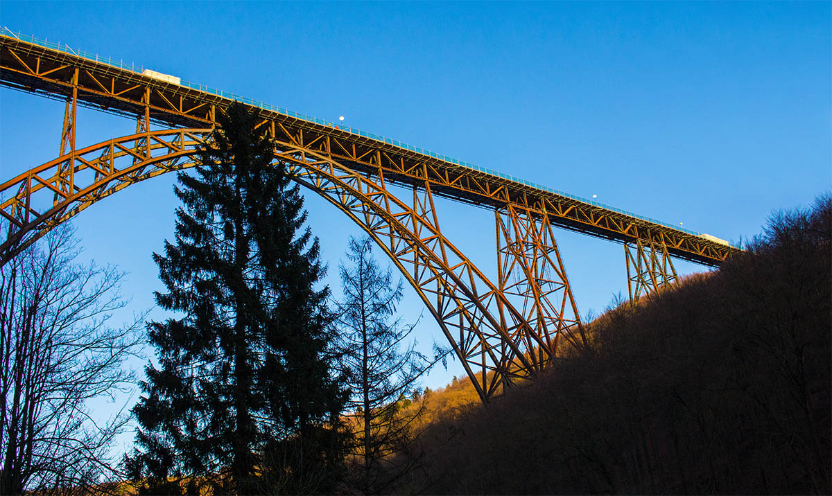 Müngstener Brücke im Abendrot