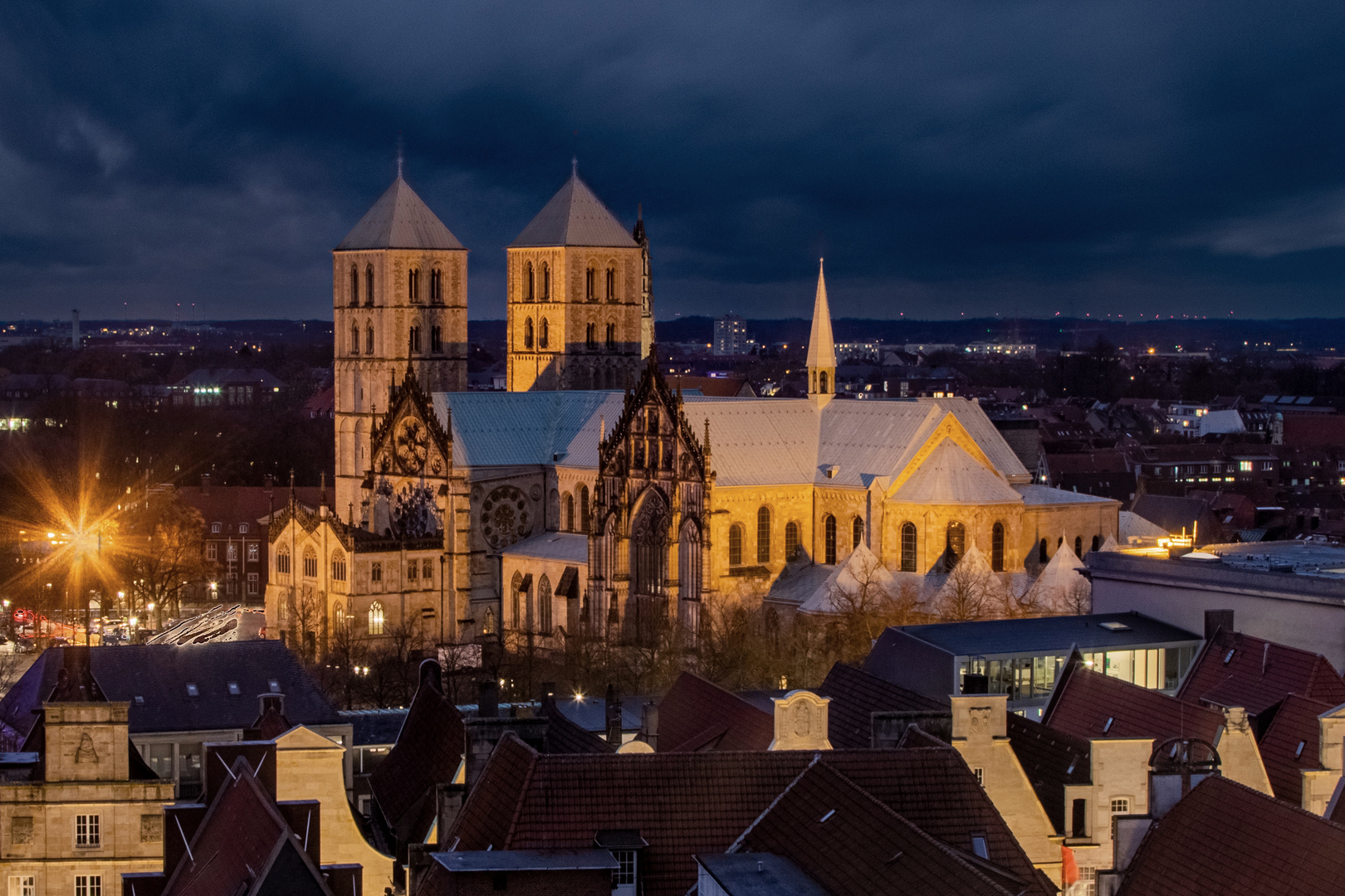 Münster, der Dom zur blauen Stunde