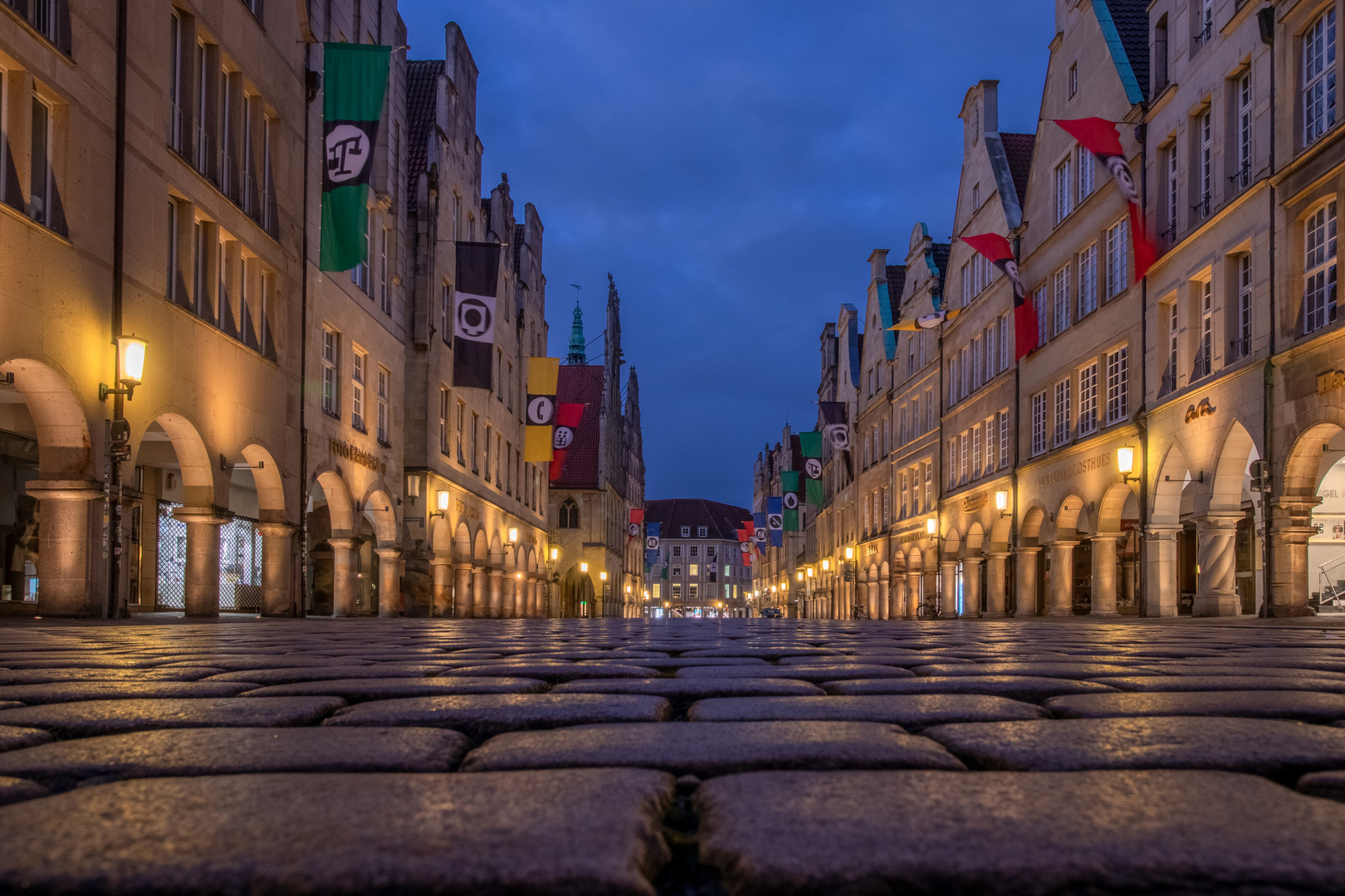 Münster, der Prinzipalmarkt zur blauen Stunde