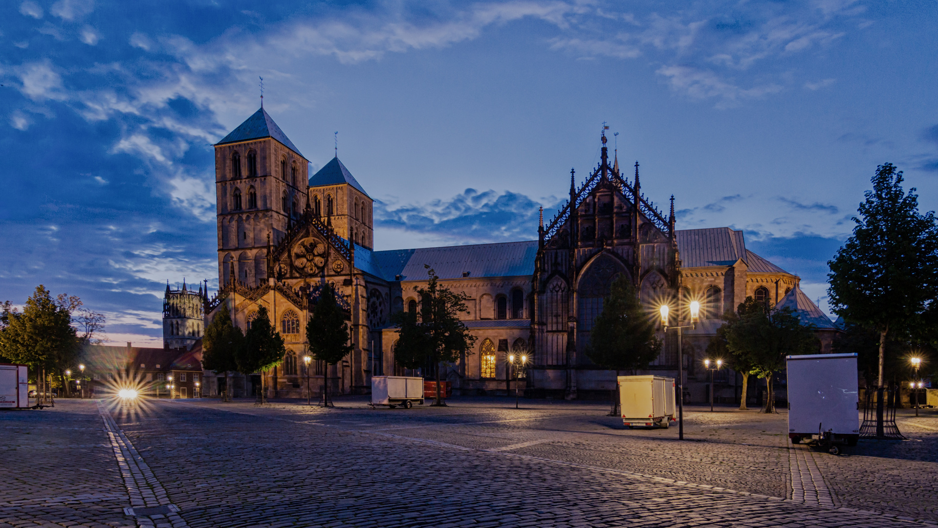 Münster Dom zur Blaue Stunde