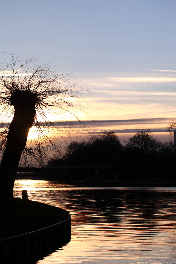 Münster - Früher Abend am Kanal