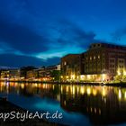 Münster Hafen bei Nacht