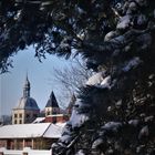 Münster im Extremschnee 2021 - Kirche St-Mauritz mit Durchblick