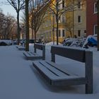 Münster im Schnee - Bänke