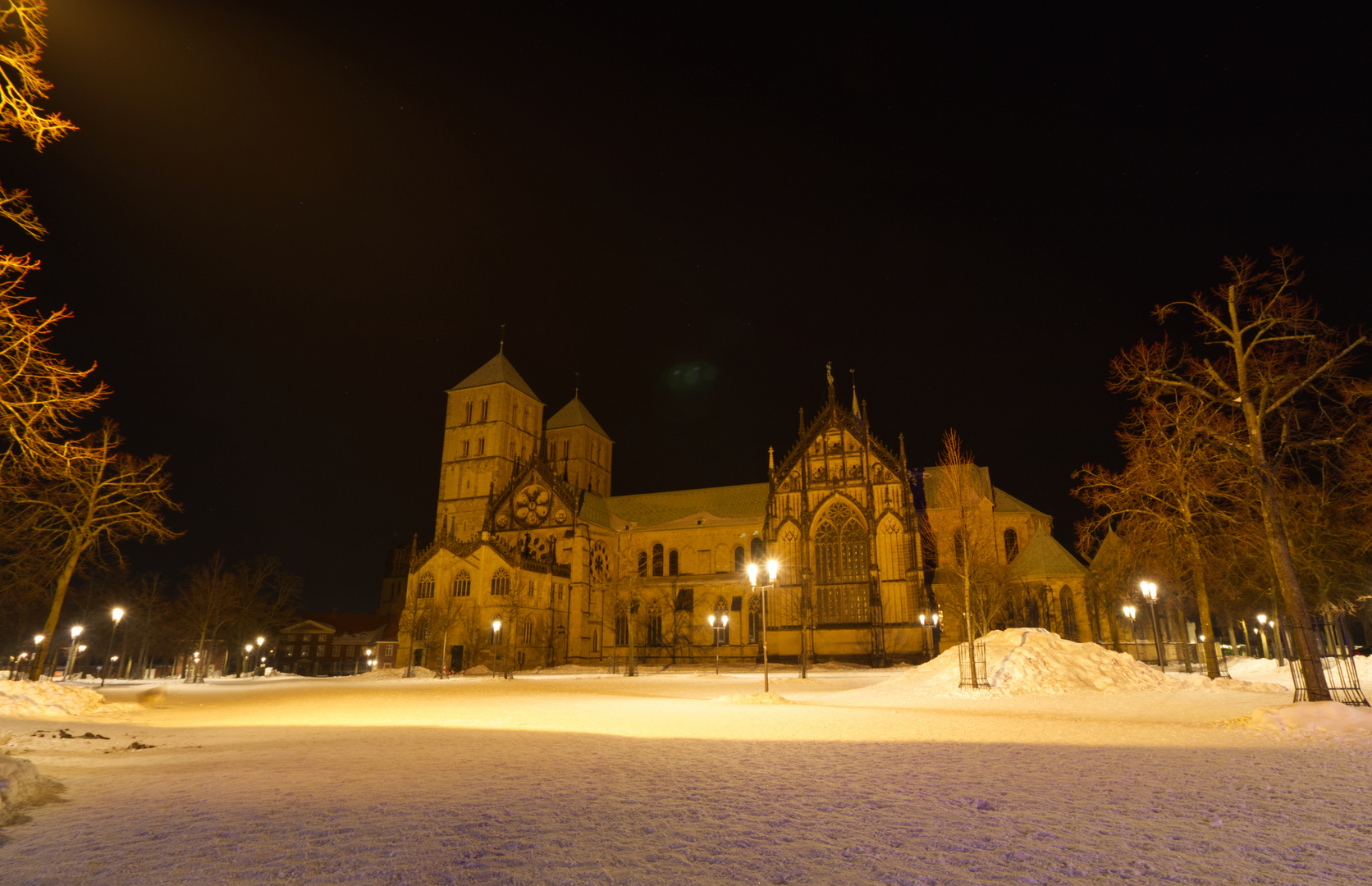 Münster im Schnee - Domplatz