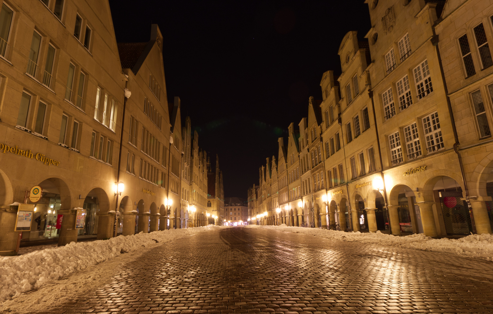 Münster im Schnee - Prinzipalmarkt