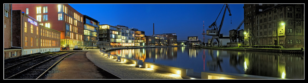 Muenster (Westf.) Hafen bei Nacht