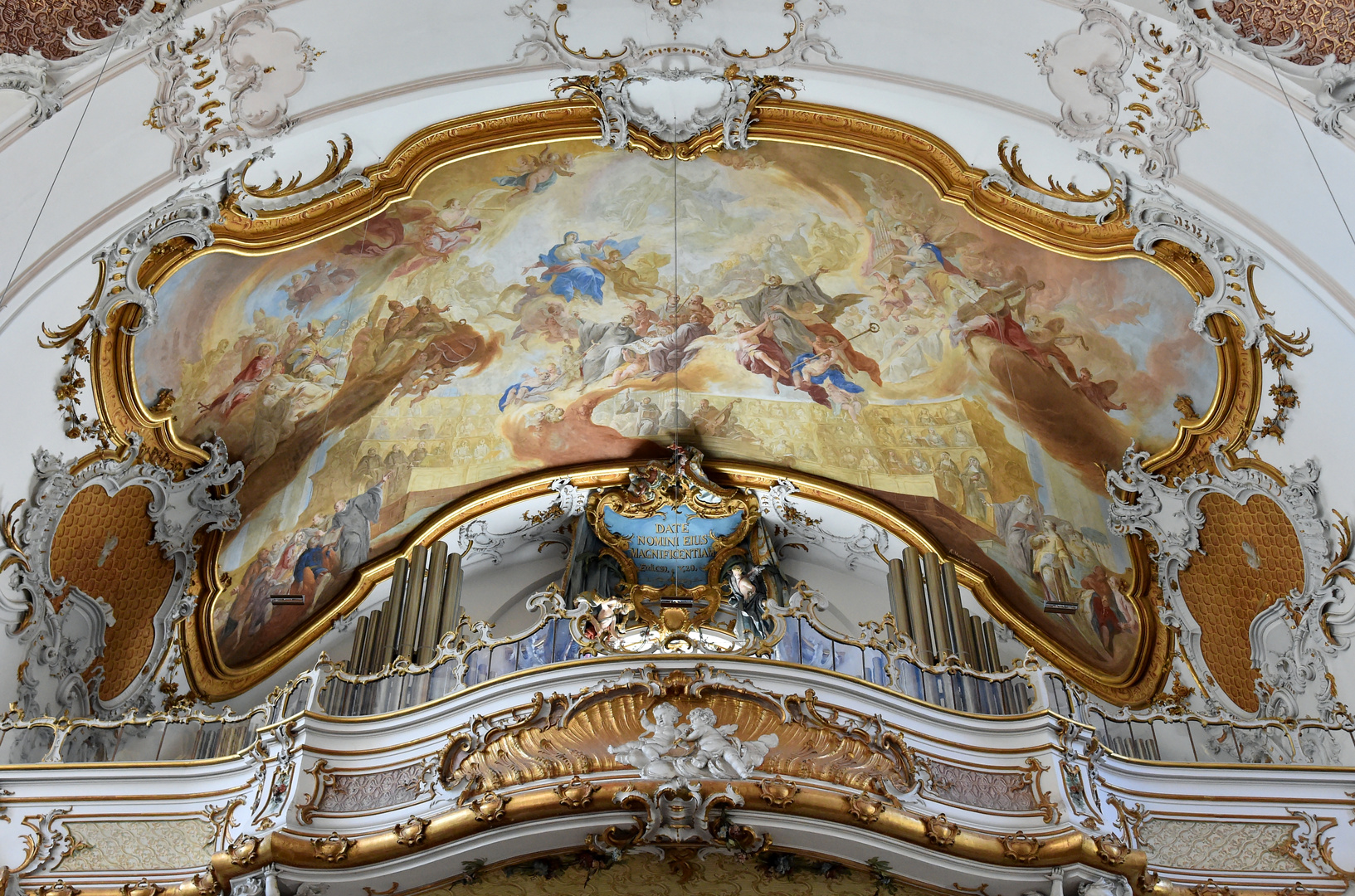 Münster Zwiefalten Fresko über der Orgel