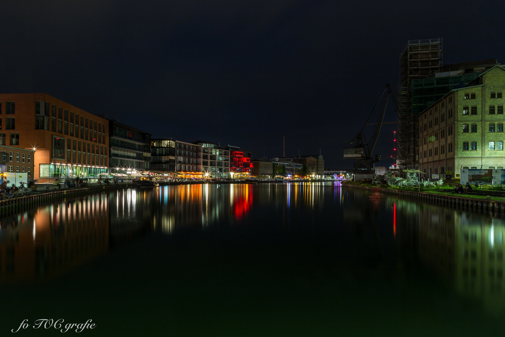 Münsteraner Hafen bei Nacht