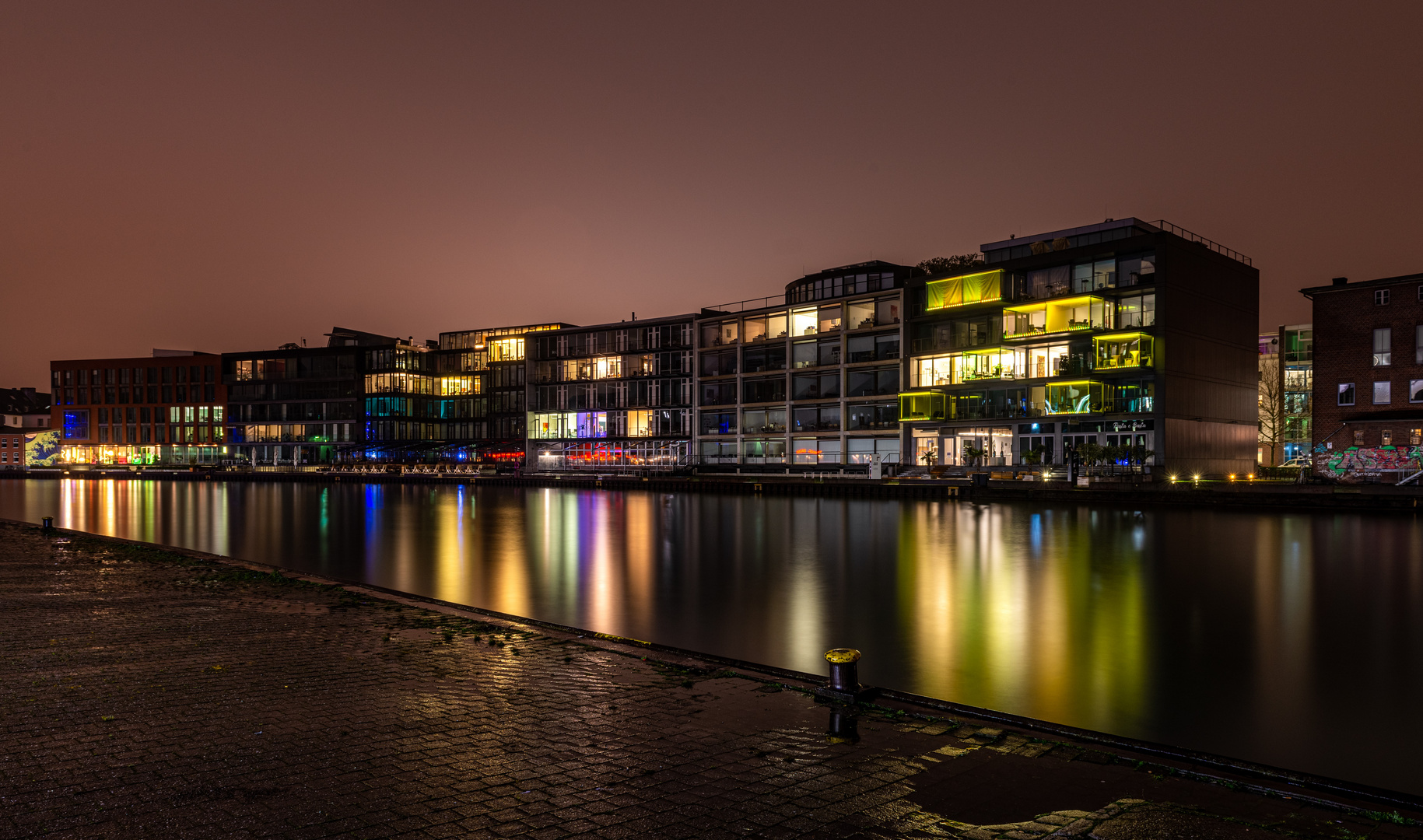 Münsteraner Hafen bei Nacht 