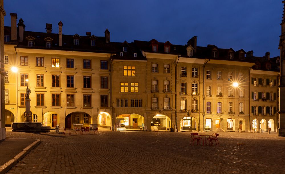 Münstergasse in Bern frühmorgens