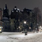 Münsterplatz an einem kalten Januarabend
