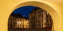 Münsterplatz in Bern frühmorgens